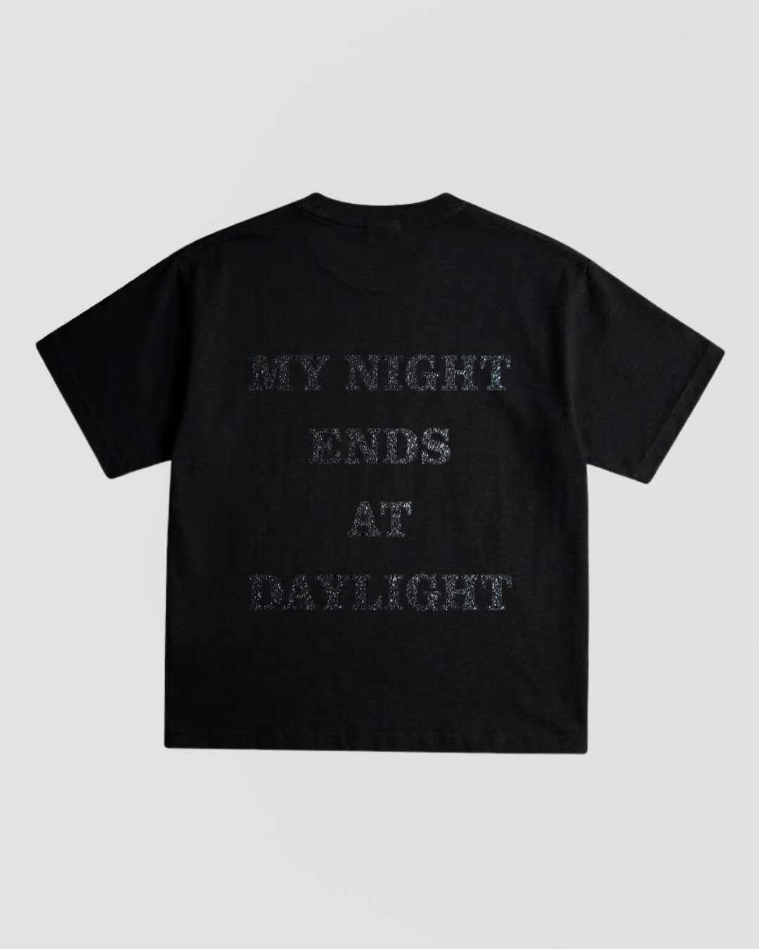 FOR THE CLUB MIDNIGHT GLITTER TEE OVERSIZE BLACK