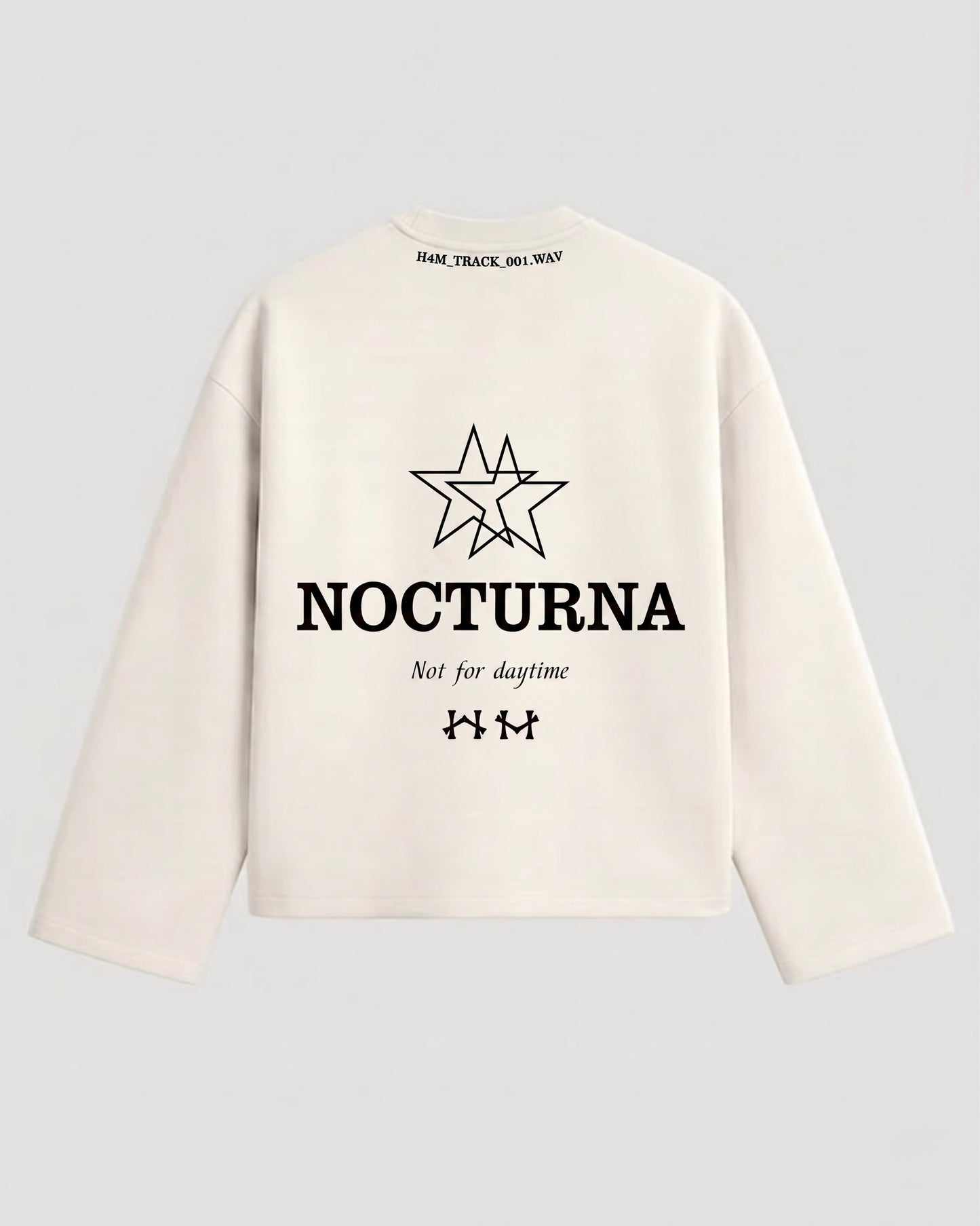 NOCTURNA CROPPED LONGSLEEVE WHITE & BLACK